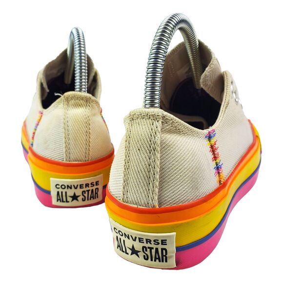 CONVERSE Shoes RAINBOW 1908 Womens Size 7 Limited Edition Platform PRIDE 564992C - Picture 5 of 13